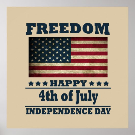 Gelukkige 4th van juli onafhankelijkheidsdag poster (Voorkant)