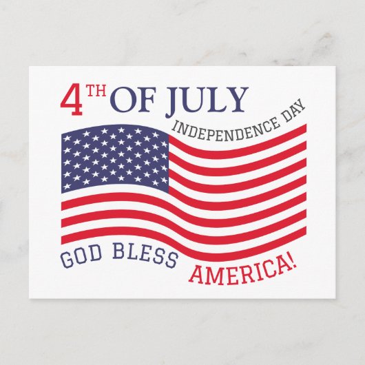 Gelukkige 4th van Juli Onafhankelijkheidsdag Rood  Briefkaart (Voorkant)