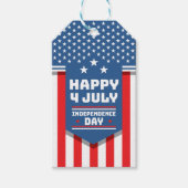 Gelukkige 4th van juli Onafhankelijkheidsdag van A Cadeaulabel (Voorkant)