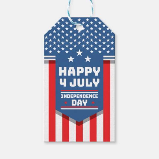 Gelukkige 4th van juli Onafhankelijkheidsdag van A Cadeaulabel (Voorkant)