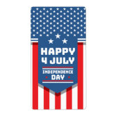 Gelukkige 4th van juli Onafhankelijkheidsdag van A Etiket (Voorkant)