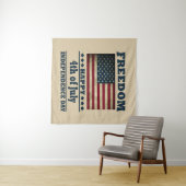 Gelukkige 4th van juli onafhankelijkheidsdag wandkleed (In Situ (horizontaal))