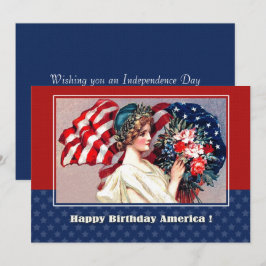 Gelukkige 4th van Juli Patriottische Ontwerp Kaar Kaart