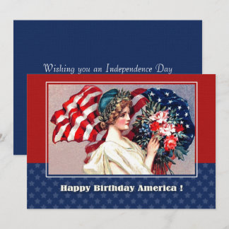 Gelukkige 4th van Juli Patriottische Ontwerp Kaar Kaart