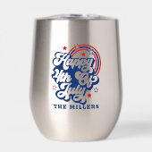 Gelukkige 4th van juli Patriottische Retro Typogra (Voorkant)