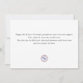 Gelukkige 4th van Juli Realtor Cliëntappreciatie Bedankkaart (Achterkant)