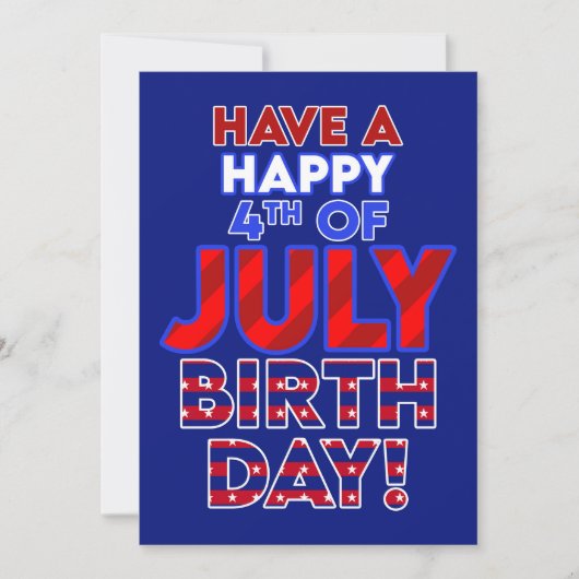 Gelukkige 4th van Juli Verjaardag Vet Patriottisch (Voorkant)