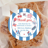 Gelukkige 4th van Juli Vuurwerk BBQ Feest Sticker