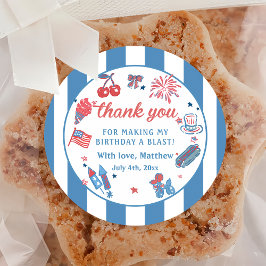 Gelukkige 4th van Juli Vuurwerk BBQ Feest Sticker