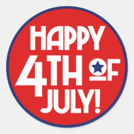 Gelukkige 4th van Juli word art party sticker