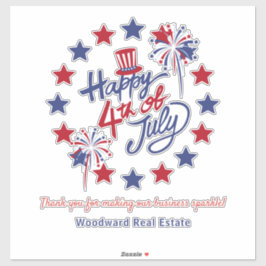 Gelukkige 4th van Juli Zakelijk Merk Patriotisch S Sticker
