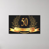Gelukkige 50e Bruiloft Jubileum Canvas Prints (Voorkant)
