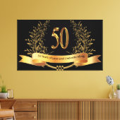 Gelukkige 50e Bruiloft Jubileum Canvas Prints (Insitu (Woonkamer))