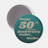 gelukkige 50e trouwdag magneet (Voorkant / Achterkant)