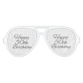 Gelukkige 50e verjaardag aviator zonnebril (Voorkant)