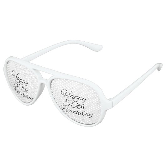 Gelukkige 50e verjaardag aviator zonnebril (Gekanteld)