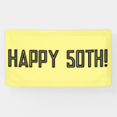 GELUKKIGE 50E VERJAARDAG BANNER (Horizontaal)