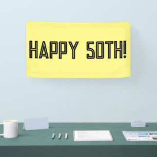 GELUKKIGE 50E VERJAARDAG BANNER