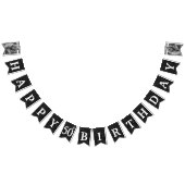 Gelukkige 50e verjaardag Foto Black Glitter Vlaggetjes (Alle)