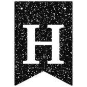 Gelukkige 50e verjaardag Foto Black Glitter Vlaggetjes (Tweede vlag)