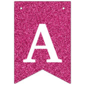 Gelukkige 50e verjaardag Foto Hot Pink Glitter Vlaggetjes (Derde vlag)