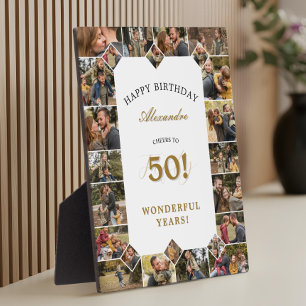 Gelukkige 50e verjaardag Gepersonaliseerde Fotocol Fotoplaat
