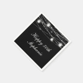 Gelukkige 50e verjaardag Mason Jars Lights Zwart W Servet (Hoek)