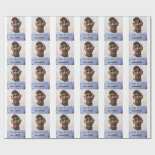Gelukkige 50e verjaardag naam foto jaar man eenvou cadeaupapier
