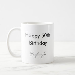 Gelukkige 50e verjaardag op maat koffiemok