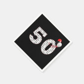 Gelukkige 50e verjaardag op zwart servet (Hoek)