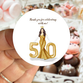 Gelukkige 50e verjaardag ronde sticker