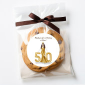 Gelukkige 50e verjaardag ronde sticker