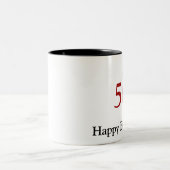 gelukkige 50e verjaardag tweekleurige koffiemok (Center)