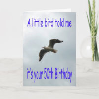 Gelukkige 50e verjaardag Vliegende meeuw vogel
