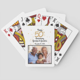 Gelukkige 50ste Anniv. Opa en oma gepersonaliseerd Pokerkaarten