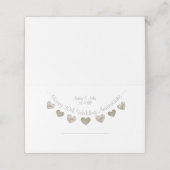 Gelukkige 50ste huwelijksdag met gouden harten plaatskaartje (Buitenkant ongevouwen)