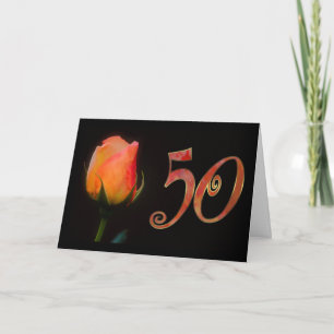 Gelukkige 50ste Verjaardag 50 50 50ste roos Kaart