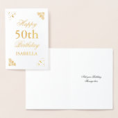 Gelukkige 50ste verjaardag Elegant Folie Kaarten (Display)