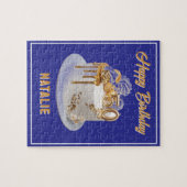 Gelukkige 50ste verjaardag gewoonte legpuzzel (Horizontaal)