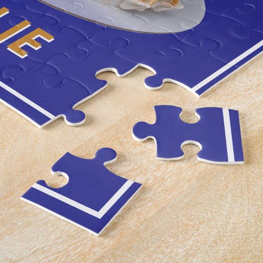 Gelukkige 50ste verjaardag gewoonte legpuzzel (Zijkant)