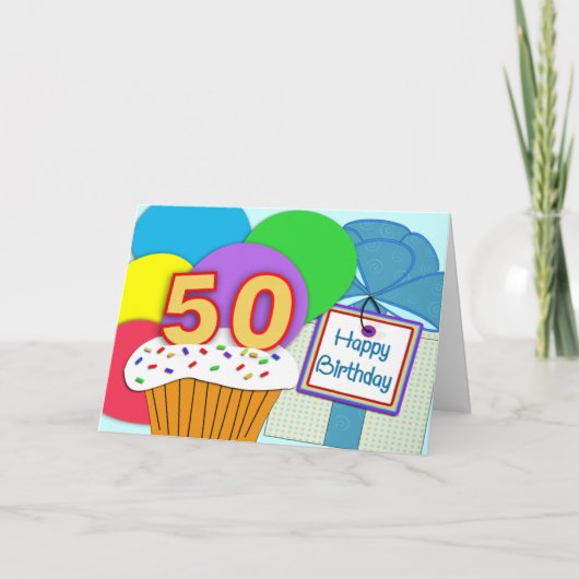 Gelukkige 50ste verjaardag Kaart (Voorkant)