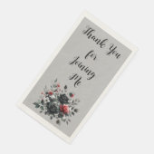 Gelukkige 50ste Verjaardag Rode en Zwarte Rozen | Servet (Hoek)