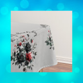 Gelukkige 50ste Verjaardag Rode en Zwarte Rozen | Tafelkleed