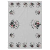 Gelukkige 50ste Verjaardag Rode en Zwarte Rozen | Tafelkleed (Voorkant)