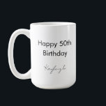Gelukkige 50ste Verjaardagspartij Douane Koffiemok<br><div class="desc">Happy 50th Birthday Custom Coffee Mok die u kunt aanpassen voor elke gelegenheid en speciale gebeurtenis. Koop als cadeau voor een speciaal iemand of als traktatie voor jezelf</div>