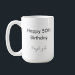 Gelukkige 50ste Verjaardagspartij Douane Koffiemok<br><div class="desc">Happy 50th Birthday Custom Coffee Mok die u kunt aanpassen voor elke gelegenheid en speciale gebeurtenis. Koop als cadeau voor een speciaal iemand of als traktatie voor jezelf</div>