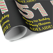 Gelukkige 51ste Verjaardag & Vrolijke Kerstmis, Do Cadeaupapier (Rol Hoek)