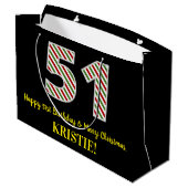 Gelukkige 51ste Verjaardag & Vrolijke Kerstmis, Do Groot Cadeauzakje (Achterkant Gekanteld)