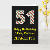 Gelukkige 51ste Verjaardag & Vrolijke Kerstmis, Do Kaart (Gele Bloem)