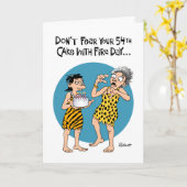 Gelukkige 54e verjaardag kaart (Gele Bloem)